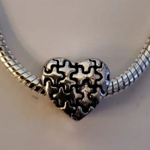 Autism Speaks Heart Shaped Charm NWOT